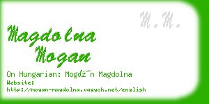 magdolna mogan business card